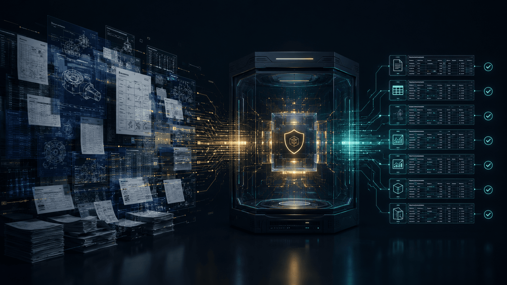 RFQ automation: on-premise AI evaluates technical specification documents and RFQ packages in a secure data center