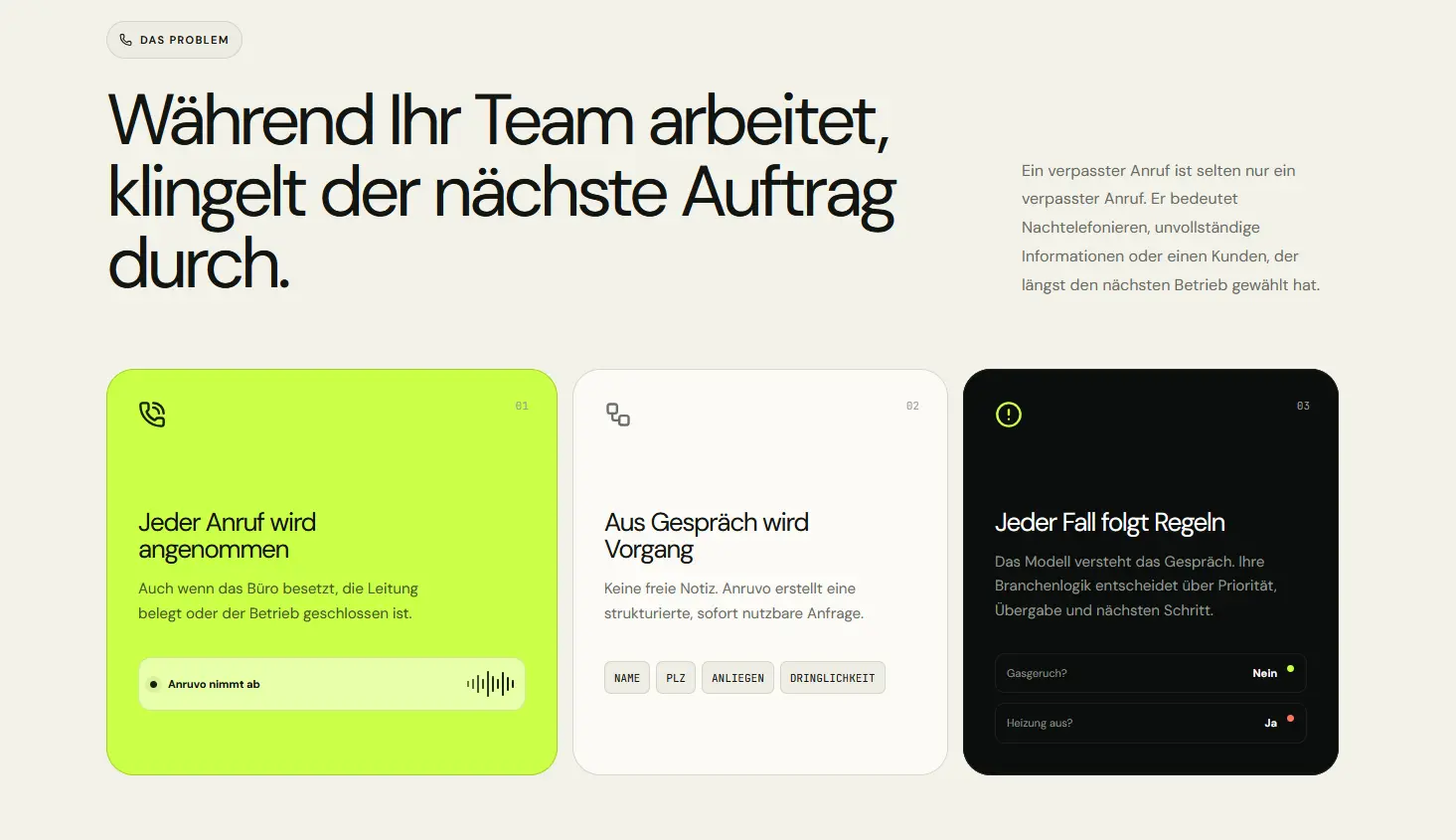 Anruvo-Produktlogik vom Anruf zum regelbasierten Vorgang